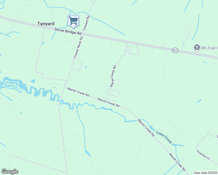 map of restaurants, bars, coffee shops, grocery stores, and more near 21182 Marsh Creek Road in Preston