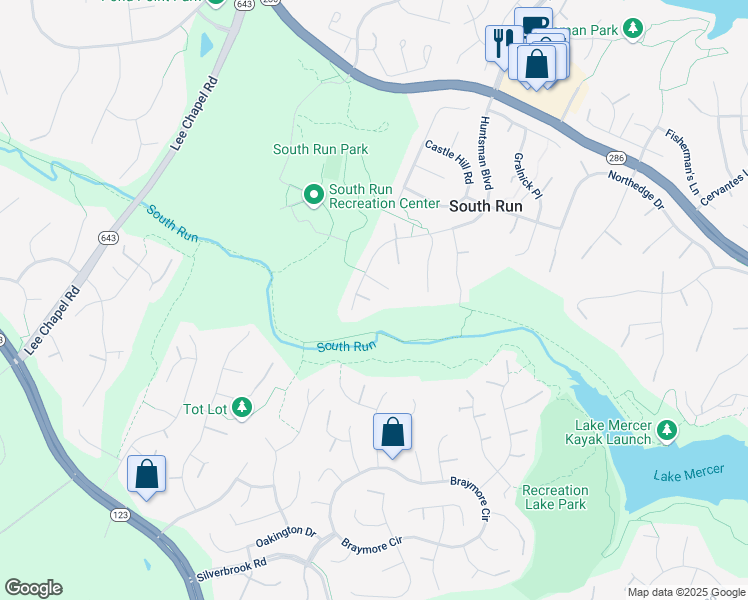 map of restaurants, bars, coffee shops, grocery stores, and more near 7813 Huntsman Boulevard in Springfield