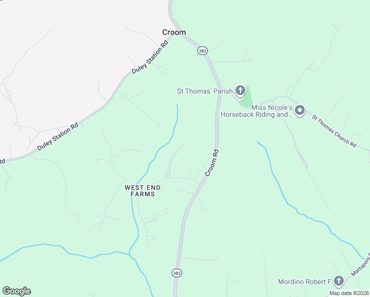 map of restaurants, bars, coffee shops, grocery stores, and more near 13820 West End Farm Road in Upper Marlboro