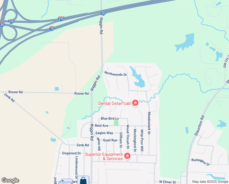map of restaurants, bars, coffee shops, grocery stores, and more near 2401 Lexiter Lane in Troy