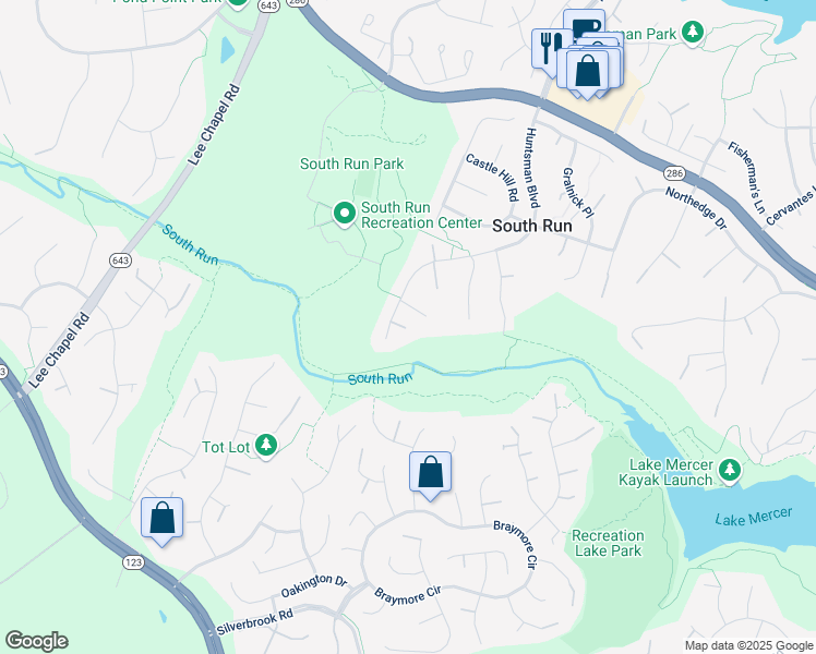 map of restaurants, bars, coffee shops, grocery stores, and more near 7813 Huntsman Boulevard in Springfield