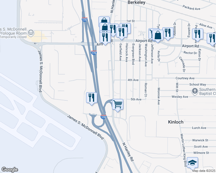 map of restaurants, bars, coffee shops, grocery stores, and more near 5927 Helen Avenue in Berkeley