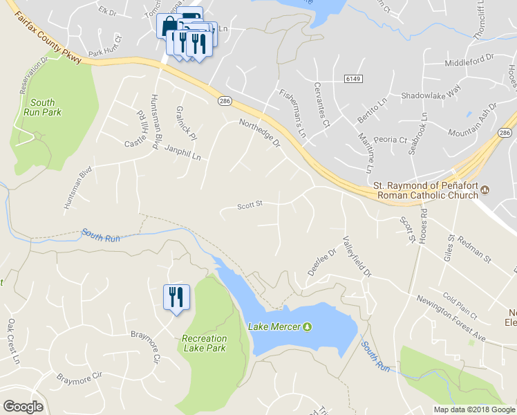 map of restaurants, bars, coffee shops, grocery stores, and more near 9117 Scott Street in Springfield