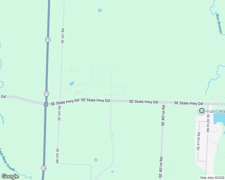 map of restaurants, bars, coffee shops, grocery stores, and more near 357 Southeast State Highway Dd in Warrensburg