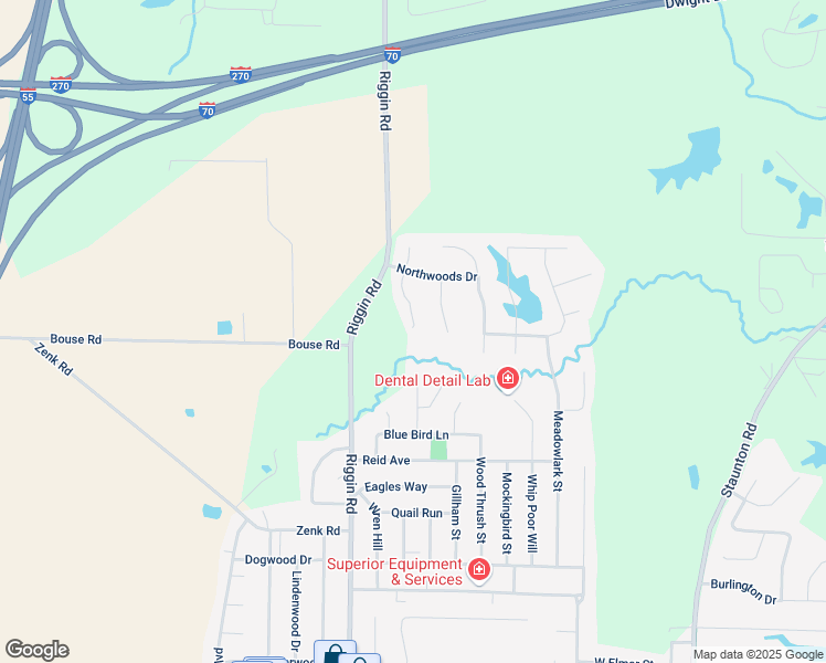 map of restaurants, bars, coffee shops, grocery stores, and more near 2401 Lexiter Lane in Troy