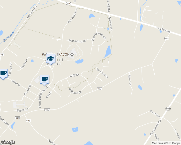 map of restaurants, bars, coffee shops, grocery stores, and more near 4020 Wilkes Court in Warrenton