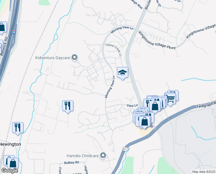 map of restaurants, bars, coffee shops, grocery stores, and more near 7826 Desiree Street in Alexandria