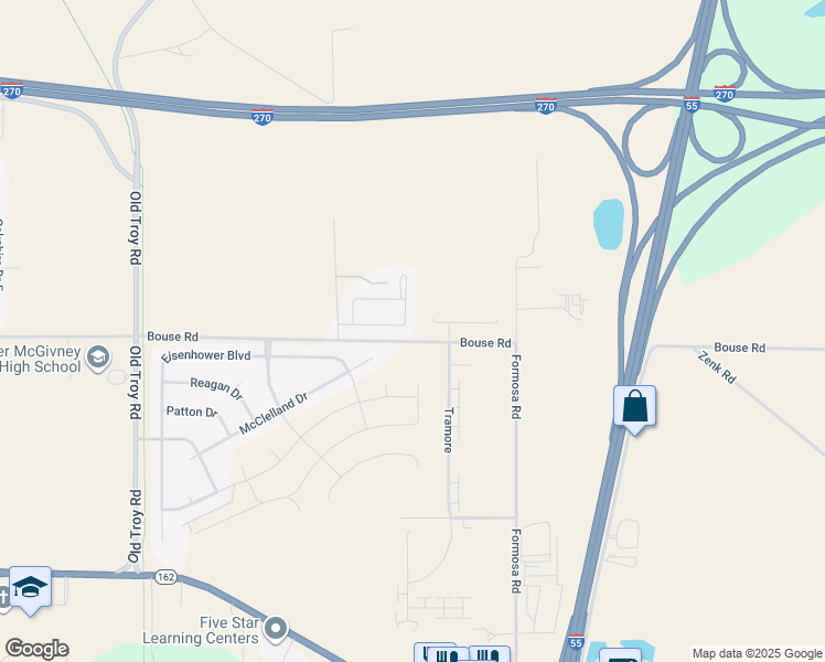 map of restaurants, bars, coffee shops, grocery stores, and more near 7454 Clarence Court in Glen Carbon
