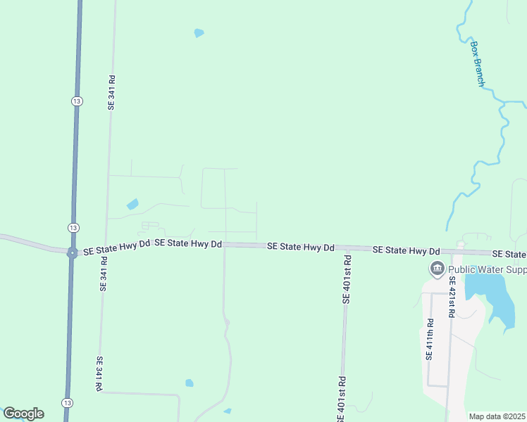 map of restaurants, bars, coffee shops, grocery stores, and more near 357 Southeast State Highway Dd in Warrensburg