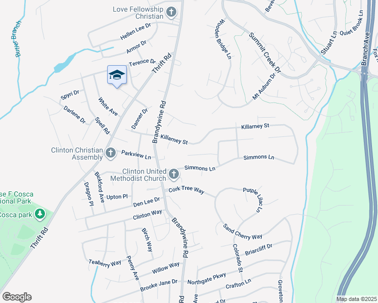 map of restaurants, bars, coffee shops, grocery stores, and more near 6502 Tall Woods Way in Clinton