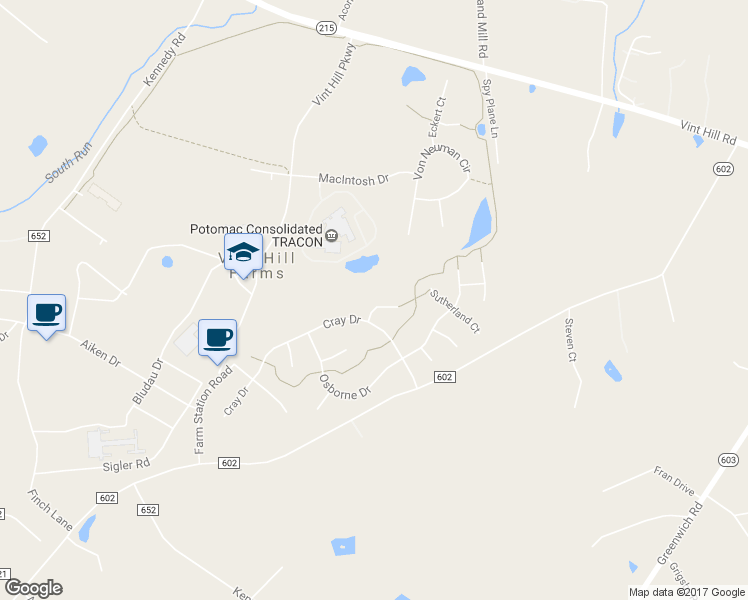 map of restaurants, bars, coffee shops, grocery stores, and more near 4034 Wilkes Court in Warrenton