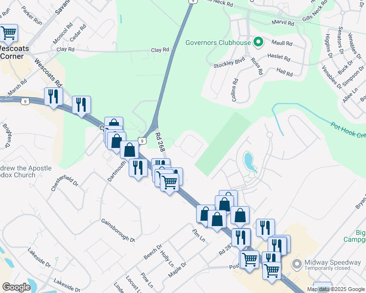 map of restaurants, bars, coffee shops, grocery stores, and more near 36916 Crooked Hammock Way in Lewes