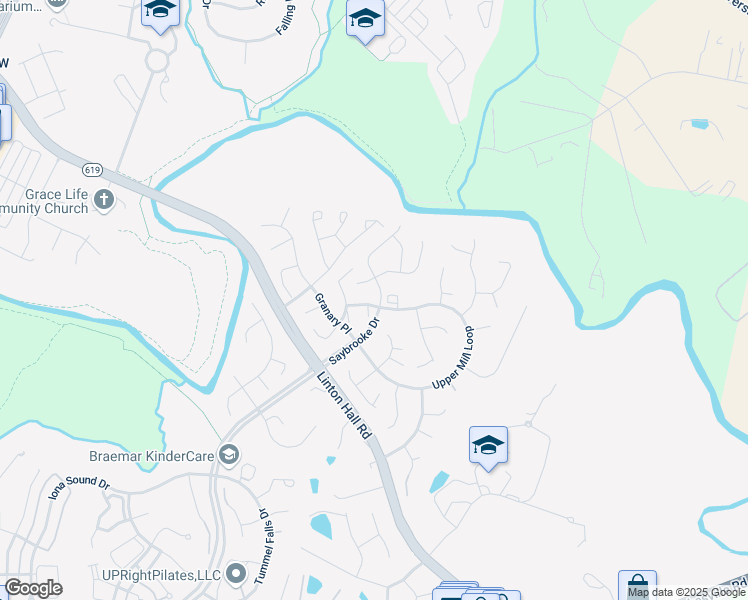map of restaurants, bars, coffee shops, grocery stores, and more near 9743 Faber Lane in Bristow