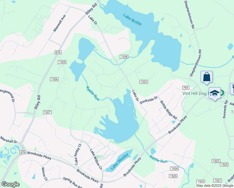 map of restaurants, bars, coffee shops, grocery stores, and more near 4116 Eddy Court in Warrenton