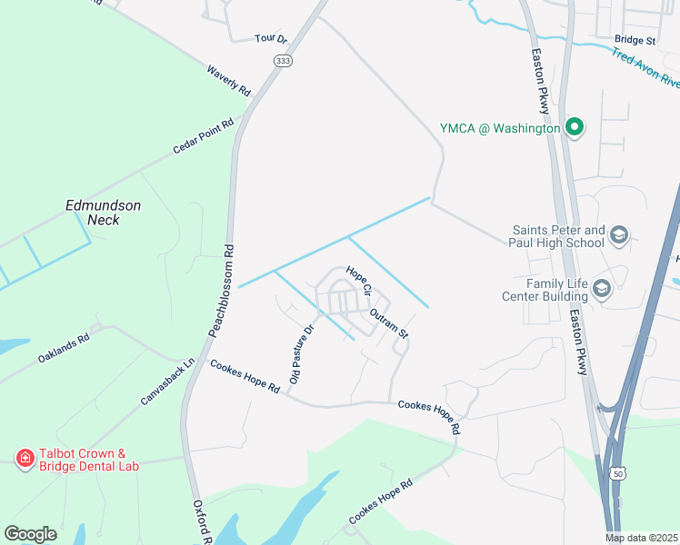 map of restaurants, bars, coffee shops, grocery stores, and more near 28667 Hope Circle in Easton