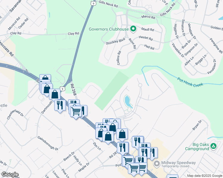map of restaurants, bars, coffee shops, grocery stores, and more near 34578 Pinnacle Road in Lewes