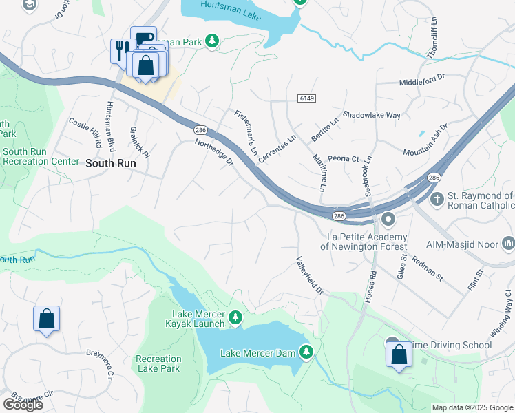 map of restaurants, bars, coffee shops, grocery stores, and more near 9022 Scott Street in Springfield