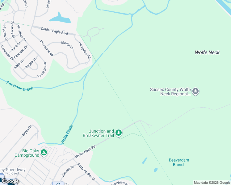 map of restaurants, bars, coffee shops, grocery stores, and more near Junction and Breakwater Trail in Lewes