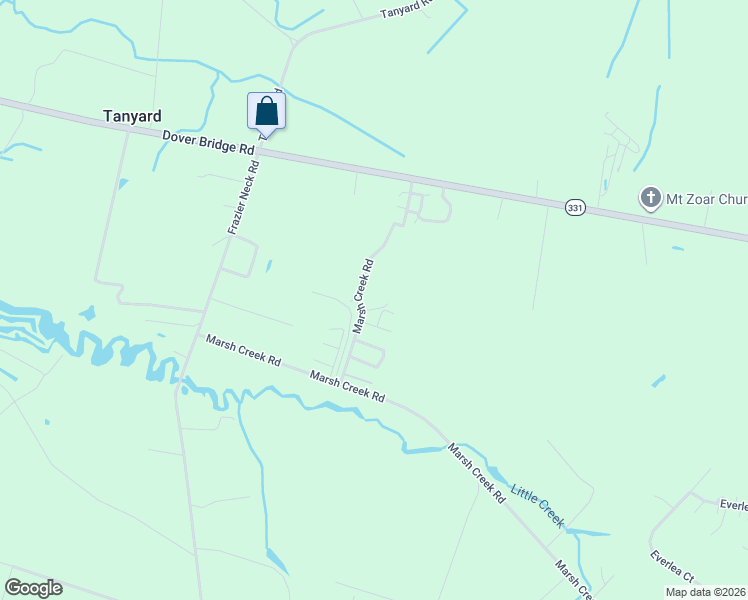 map of restaurants, bars, coffee shops, grocery stores, and more near 21182 Marsh Creek Road in Preston