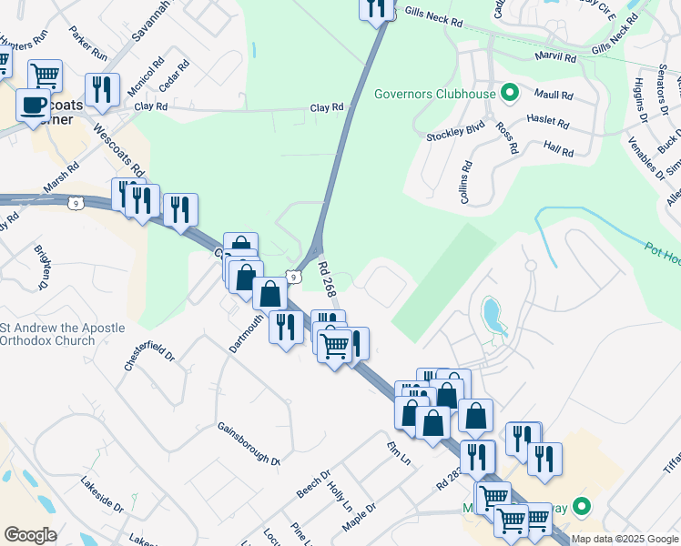 map of restaurants, bars, coffee shops, grocery stores, and more near 36774 Crooked Hammock Way in Lewes