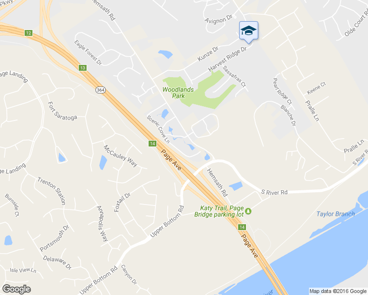 map of restaurants, bars, coffee shops, grocery stores, and more near 68 Scenic Cove Lane in St. Charles