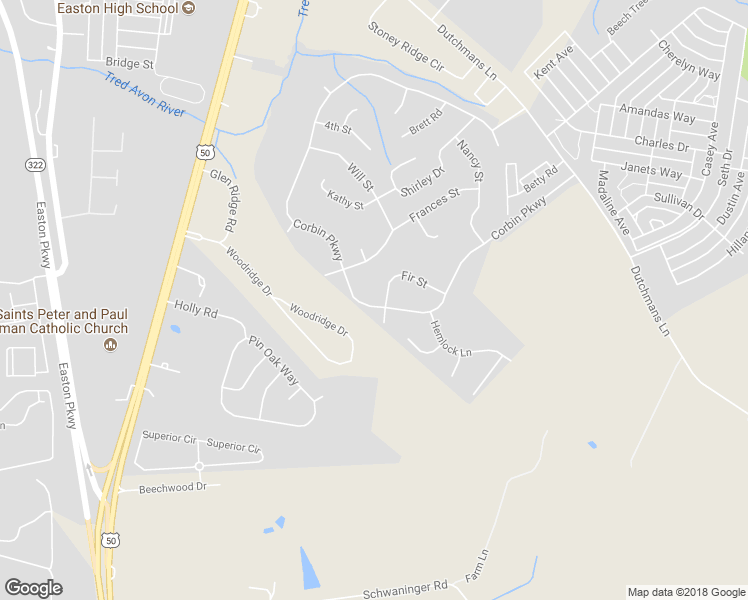 map of restaurants, bars, coffee shops, grocery stores, and more near 29209 Corbin Parkway in Easton