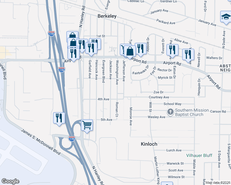 map of restaurants, bars, coffee shops, grocery stores, and more near 6029 Washington Avenue in Berkeley