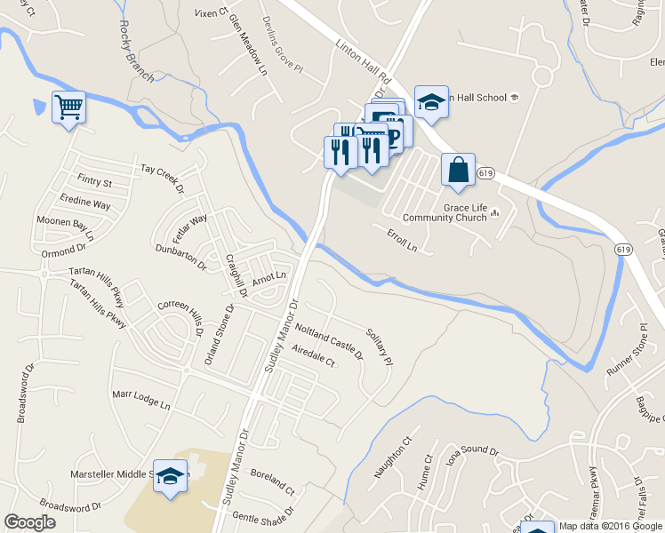 map of restaurants, bars, coffee shops, grocery stores, and more near 12741 Braemar Nature Trail in Bristow