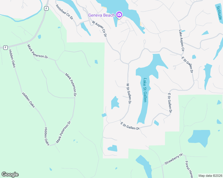 map of restaurants, bars, coffee shops, grocery stores, and more near 633 Wunderbar Point Drive in Innsbrook
