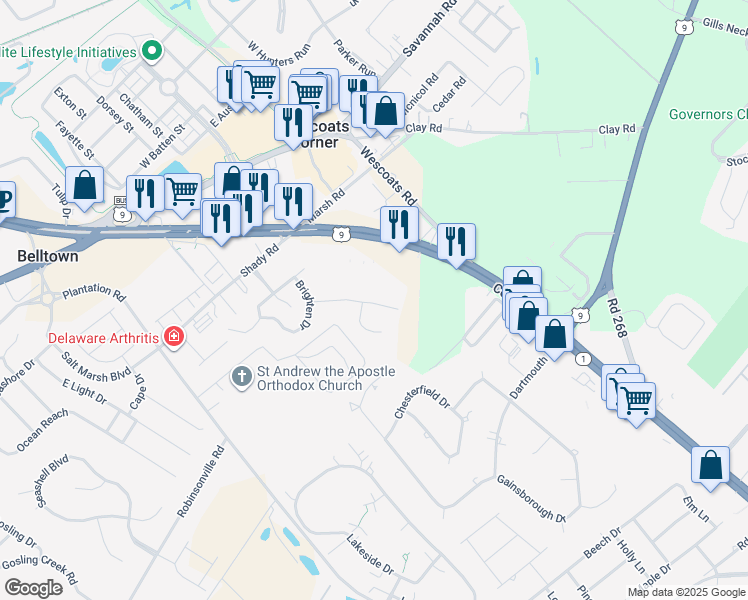 map of restaurants, bars, coffee shops, grocery stores, and more near in Lewes