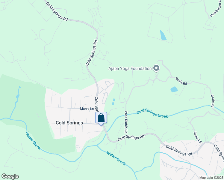 map of restaurants, bars, coffee shops, grocery stores, and more near Lakeview Drive in Placerville