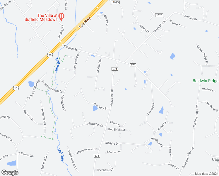 map of restaurants, bars, coffee shops, grocery stores, and more near 7094 Grays Mill Road in Warrenton