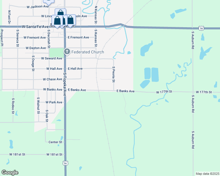map of restaurants, bars, coffee shops, grocery stores, and more near 625 South Peoria Street in Burlingame