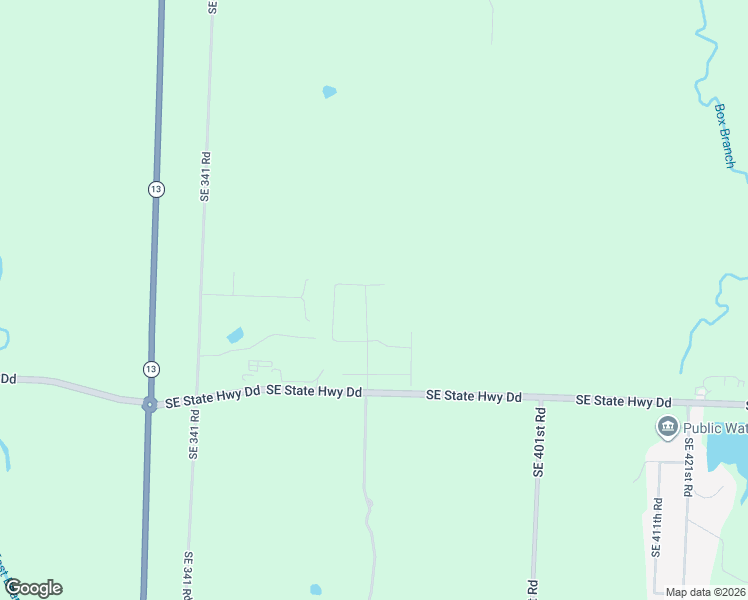 map of restaurants, bars, coffee shops, grocery stores, and more near 357 Southeast State Highway Dd in Warrensburg
