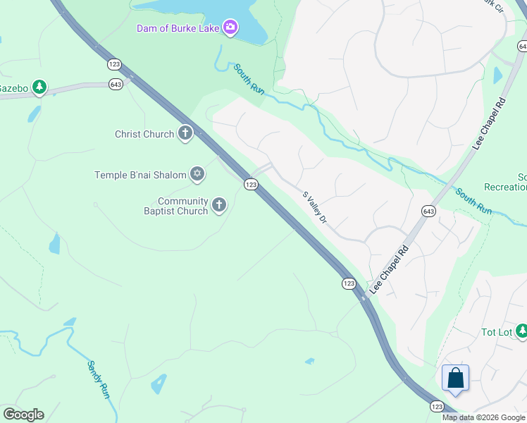 map of restaurants, bars, coffee shops, grocery stores, and more near 7726 Ox Road in Fairfax Station