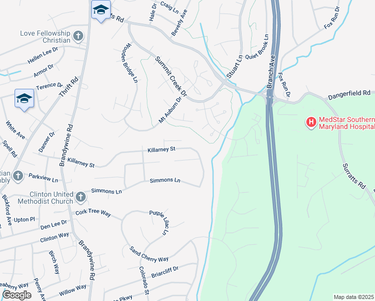 map of restaurants, bars, coffee shops, grocery stores, and more near 7001 Killarney Street in Clinton