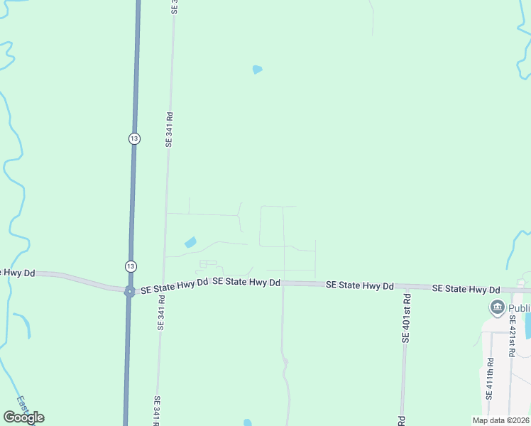map of restaurants, bars, coffee shops, grocery stores, and more near 357 Southeast State Highway Dd in Warrensburg