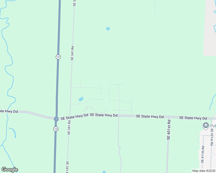 map of restaurants, bars, coffee shops, grocery stores, and more near 368 Southeast 75th Road in Warrensburg