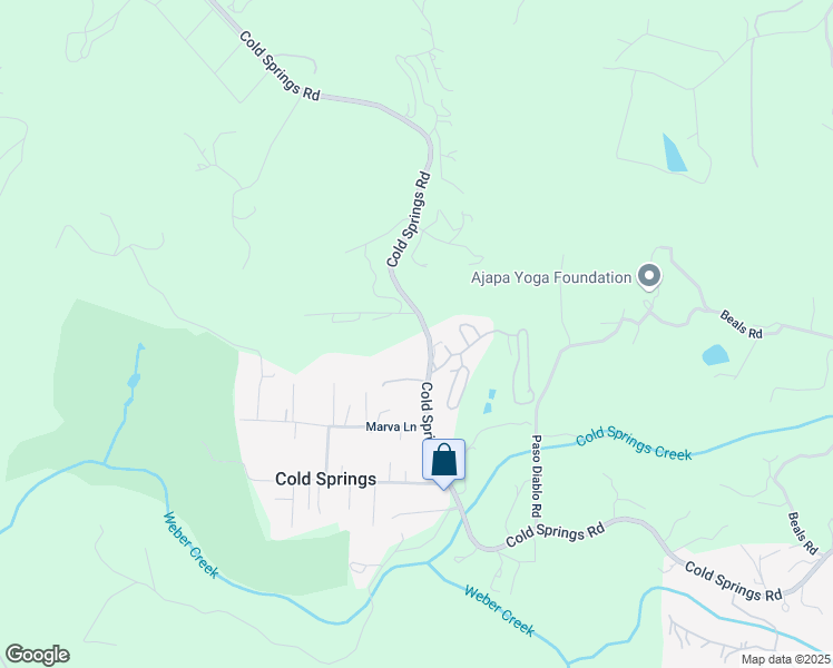 map of restaurants, bars, coffee shops, grocery stores, and more near 1500 Cold Springs Road in Placerville