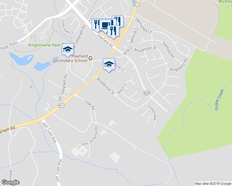 map of restaurants, bars, coffee shops, grocery stores, and more near 5426 Broadmoor Street in Alexandria