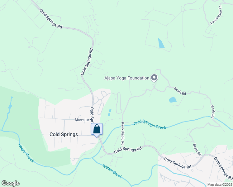 map of restaurants, bars, coffee shops, grocery stores, and more near 1525 Cold Springs Road in Placerville