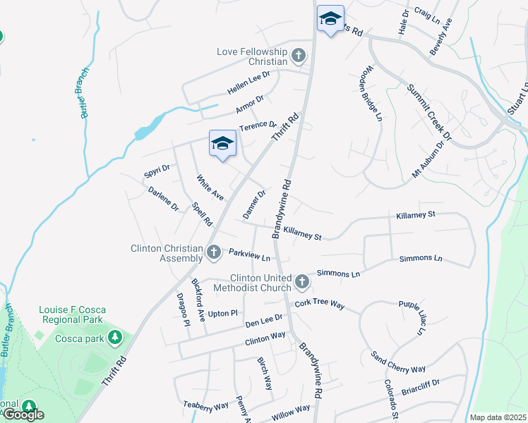 map of restaurants, bars, coffee shops, grocery stores, and more near 10401 Becky Court in Clinton
