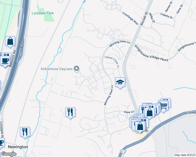map of restaurants, bars, coffee shops, grocery stores, and more near 6622 Patent Parish Lane in Alexandria