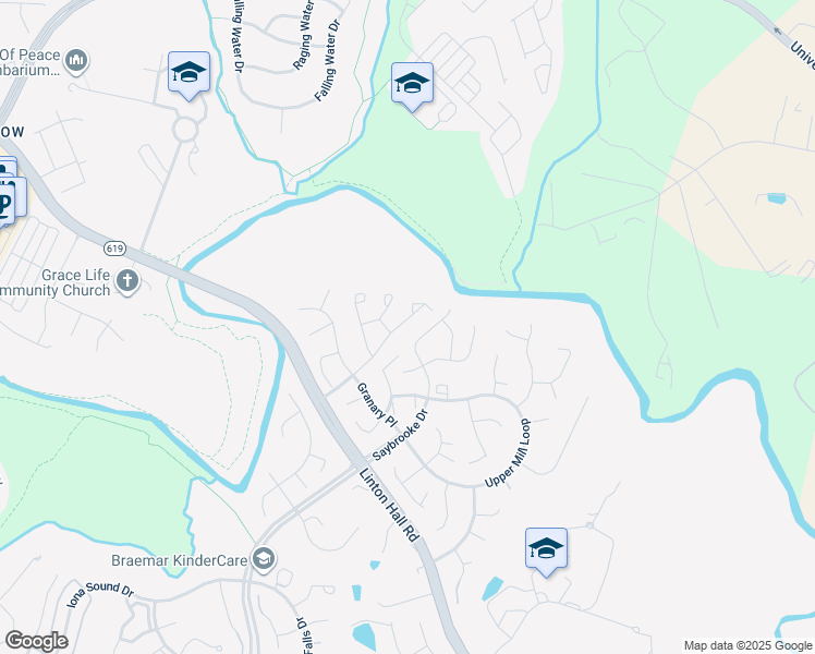 map of restaurants, bars, coffee shops, grocery stores, and more near 12061 Country Mill Drive in Bristow