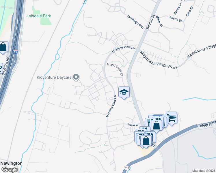 map of restaurants, bars, coffee shops, grocery stores, and more near 6601 Patent Parish Lane in Alexandria