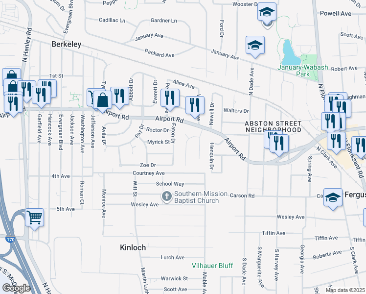 map of restaurants, bars, coffee shops, grocery stores, and more near 6145 Shillington Court in Berkeley