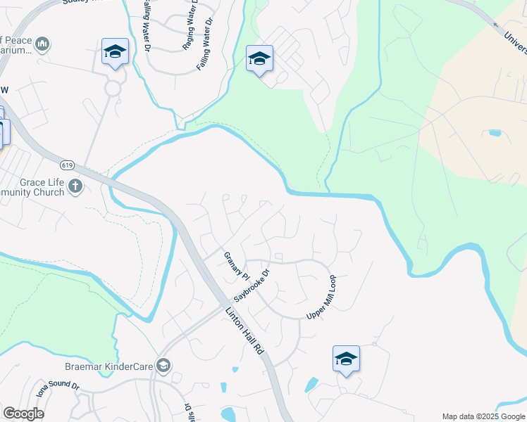 map of restaurants, bars, coffee shops, grocery stores, and more near 12047 Country Mill Drive in Bristow