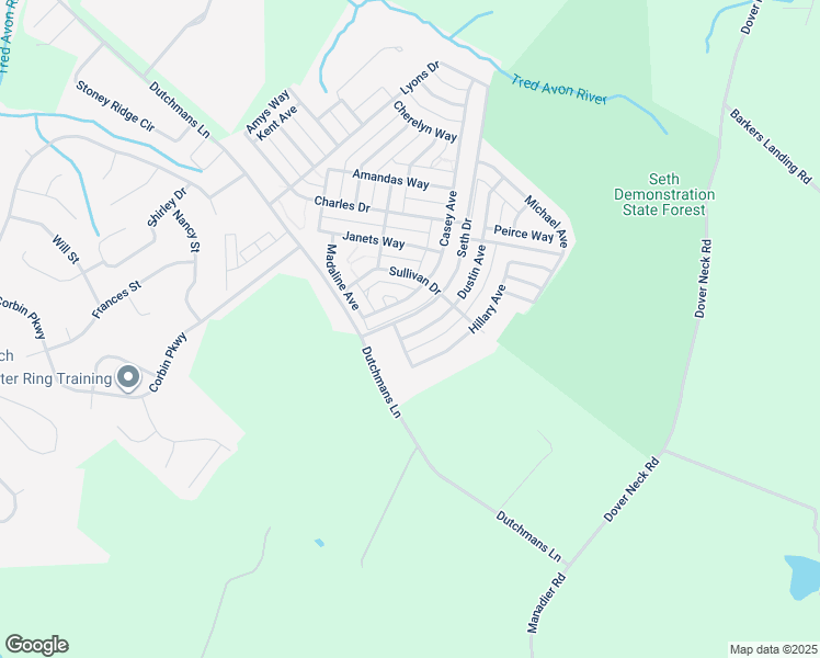map of restaurants, bars, coffee shops, grocery stores, and more near 29728 Dustin Avenue in Easton