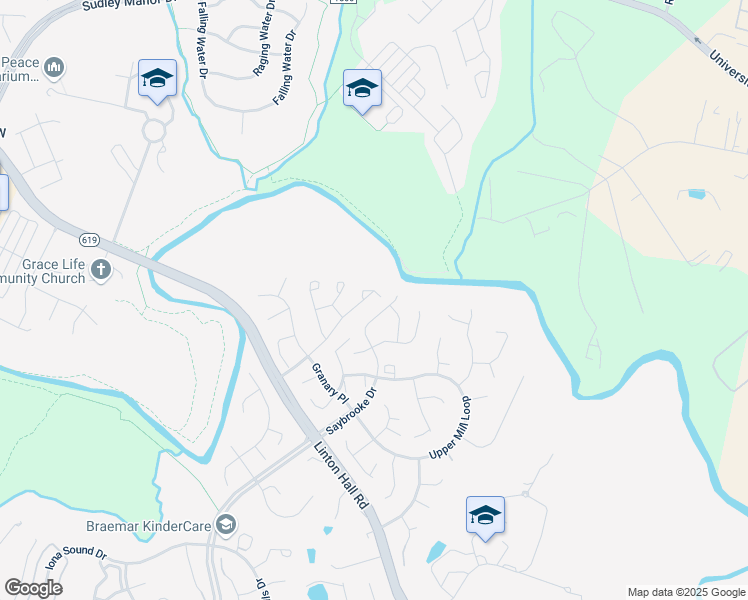 map of restaurants, bars, coffee shops, grocery stores, and more near 12037 Country Mill Drive in Bristow