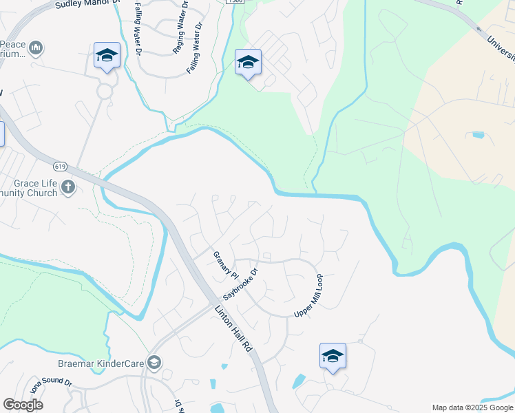 map of restaurants, bars, coffee shops, grocery stores, and more near 12035 Country Mill Drive in Bristow